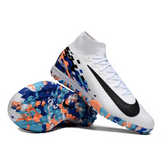 Nike Zoom Mercurial Superfly 10 Elite TF White and Blue Kids' Soccer Cleats